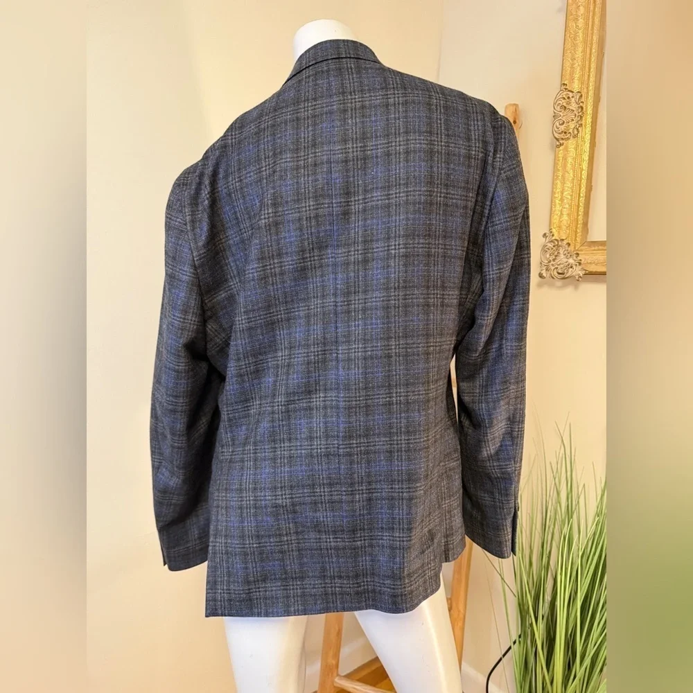 REDA 1865 Bloomingdale's Dark Academia Moody Plaid Blazer Sportcoat Jacket